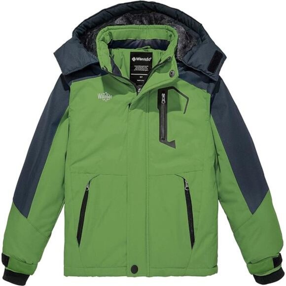 Boy's Waterproof Ski Jacket Fleece Snowboarding Jackets Warm Thick Winter Coat